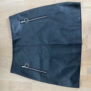 Forever 21 Black Leather Skirt